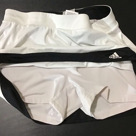 Adidas Climalite Galaxy Athletic White Skirt with Black Trim Skort S - Picture 4 of 10